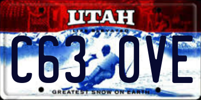 UT license plate C630VE