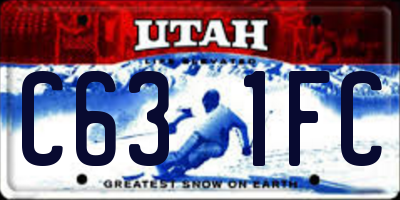 UT license plate C631FC