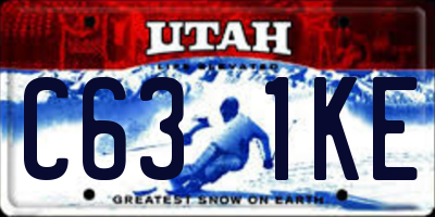 UT license plate C631KE