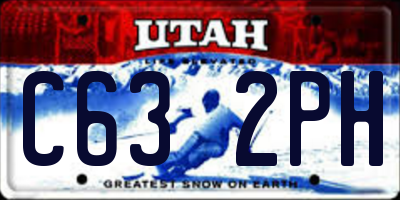 UT license plate C632PH