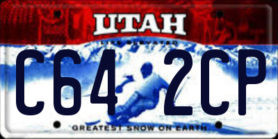 UT license plate C642CP