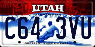 UT license plate C643VU