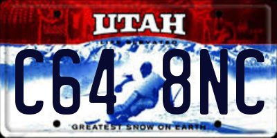 UT license plate C648NC