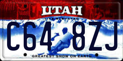 UT license plate C648ZJ