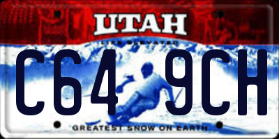 UT license plate C649CH
