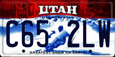UT license plate C652LW