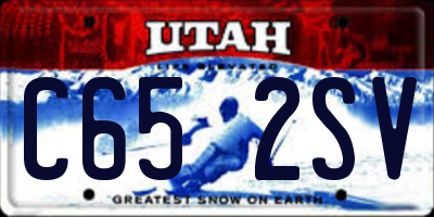 UT license plate C652SV