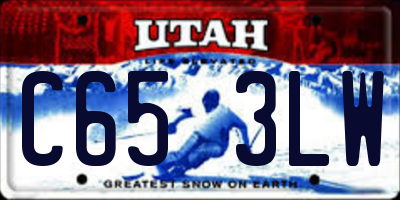 UT license plate C653LW