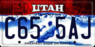 UT license plate C655AJ