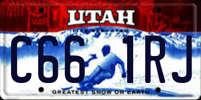 UT license plate C661RJ