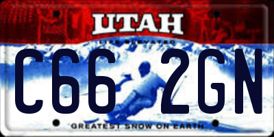 UT license plate C662GN