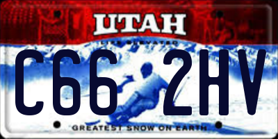 UT license plate C662HV