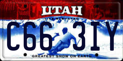 UT license plate C663IY