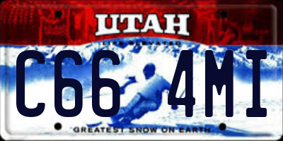 UT license plate C664MI