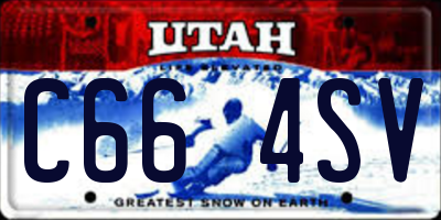 UT license plate C664SV