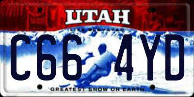 UT license plate C664YD