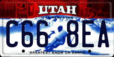 UT license plate C668EA