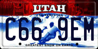 UT license plate C669EM