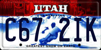 UT license plate C672IK