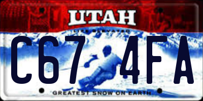 UT license plate C674FA