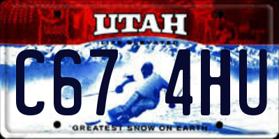 UT license plate C674HU
