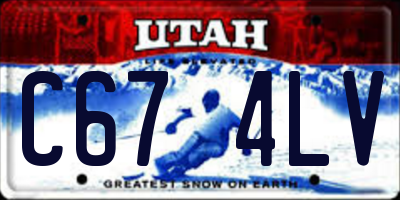 UT license plate C674LV