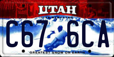 UT license plate C676CA