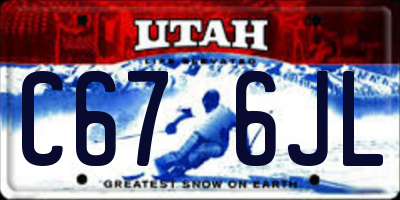 UT license plate C676JL