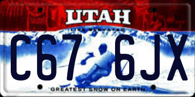 UT license plate C676JX