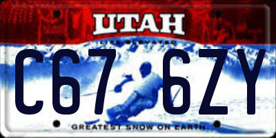 UT license plate C676ZY