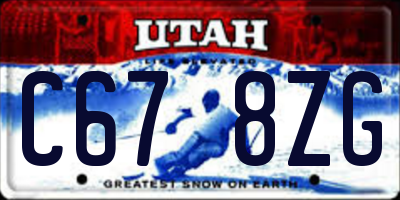 UT license plate C678ZG