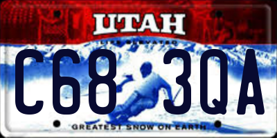 UT license plate C683QA