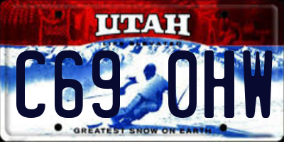 UT license plate C690HW