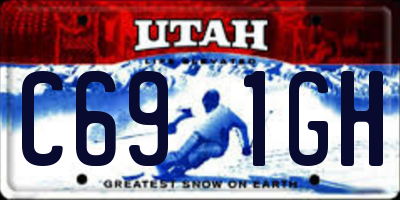 UT license plate C691GH