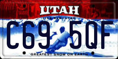 UT license plate C695QF