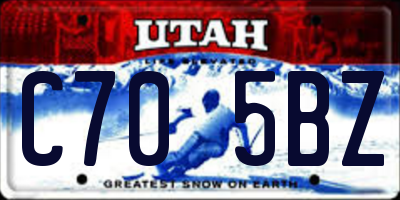 UT license plate C705BZ