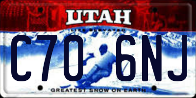 UT license plate C706NJ
