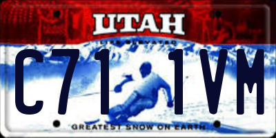UT license plate C711VM