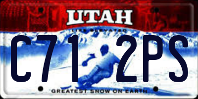 UT license plate C712PS