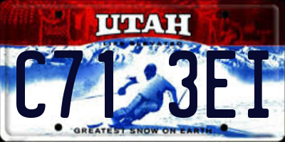 UT license plate C713EI