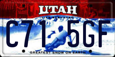 UT license plate C715GF