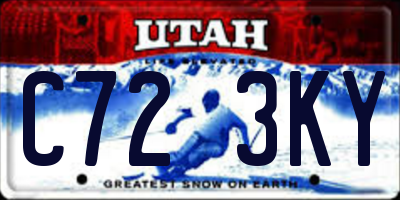 UT license plate C723KY