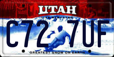 UT license plate C727UF