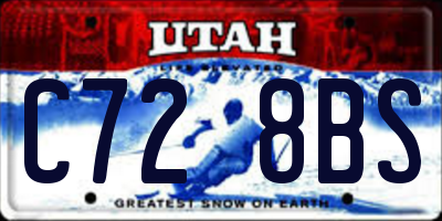 UT license plate C728BS