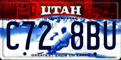 UT license plate C728BU