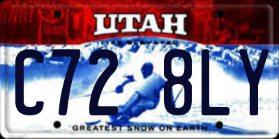 UT license plate C728LY