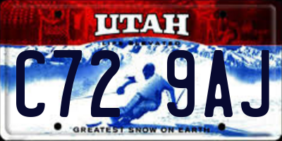 UT license plate C729AJ