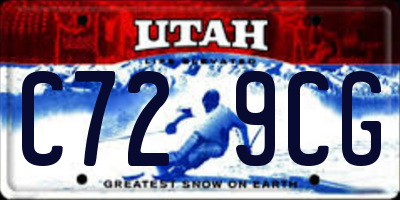 UT license plate C729CG