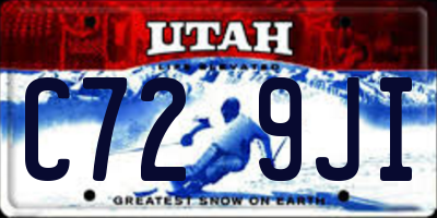 UT license plate C729JI