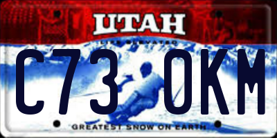 UT license plate C730KM
